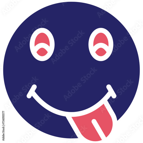 Face Savoring Food vector icon illustration of Emoji iconset.