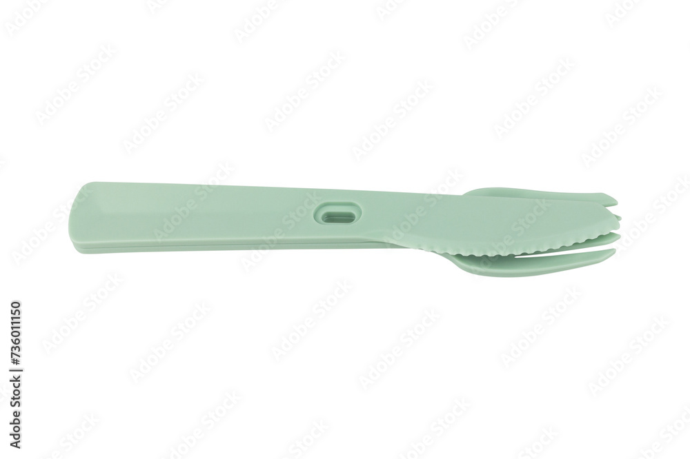 reusable plastic knife with fork isolated from background reusable plastic knife with fork isolated from background
