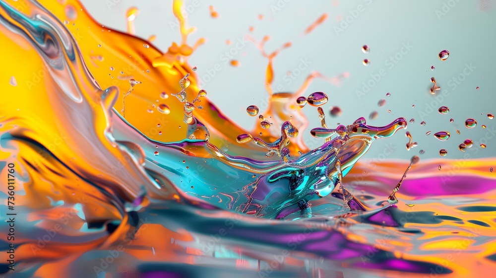 Oil colorful splash background wallpaper