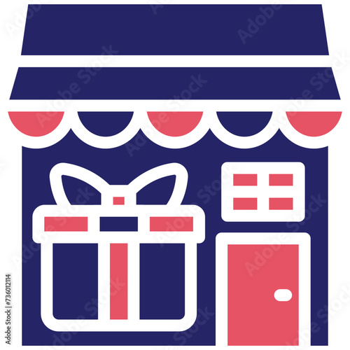 Gift Shop vector icon illustration of Shops and Stores iconset.