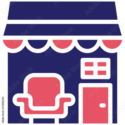 Furniture Store vector icon illustration of Shops and Stores iconset.