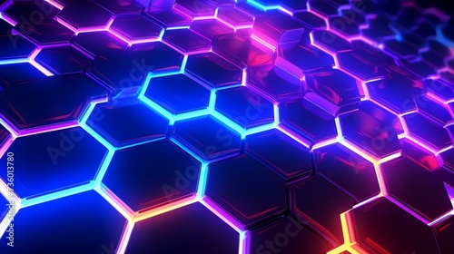 Abstract and futuristic hexagonal background