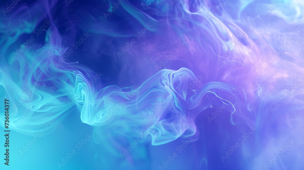 Abstract blue mint and purple background with clouds