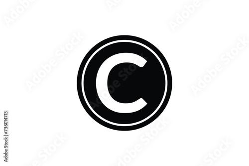 copyright symbol or copyright sign. copyright protection for trademark registered icon
