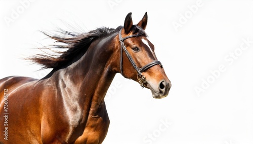 brown horse isolated on white © Nathaniel