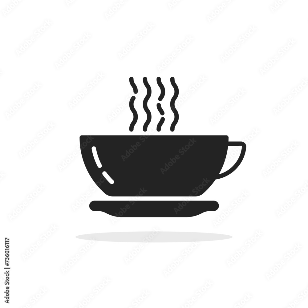 black cup of espresso or cappuccino icon black cup of espresso or cappuccino icon