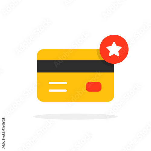 golden loyalty card icon like gift or reward