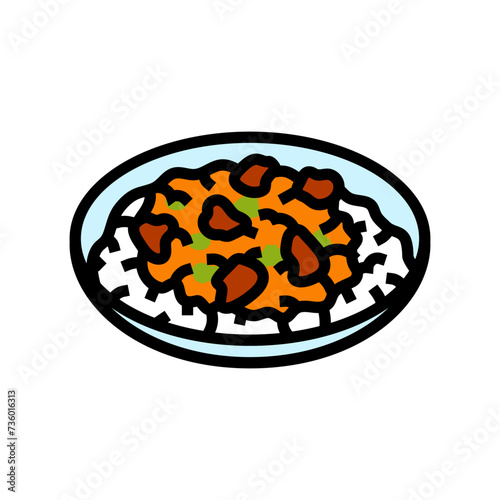 curry dish indian cuisine color icon vector. curry dish indian cuisine sign. isolated symbol illustration