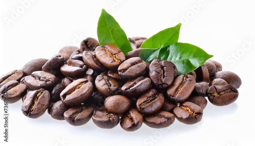 coffee beans isolated on white background