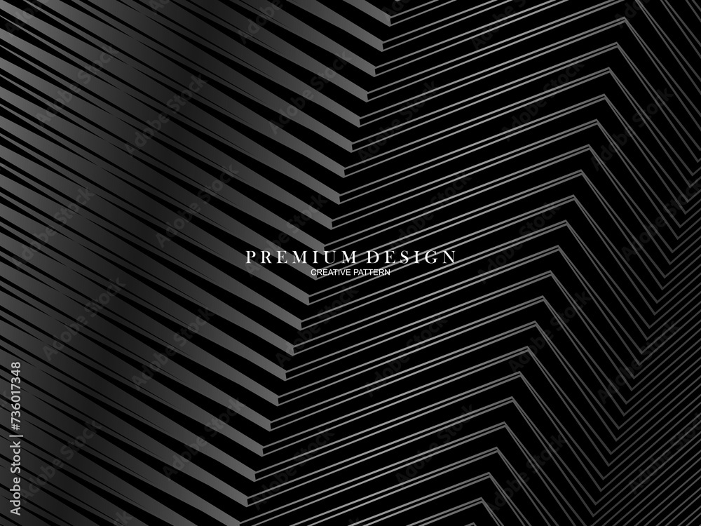 Abstract futuristic dark black background with modern design. Realistic 3d wallpaper with luxurious flowing lines. Premium backgrounds for posters, websites, brochures, cards, banners, apps, etc.