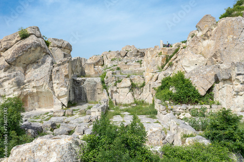 Throne Hall. Ruins of the ancient Thracian city of Perperikon in Bulgaria