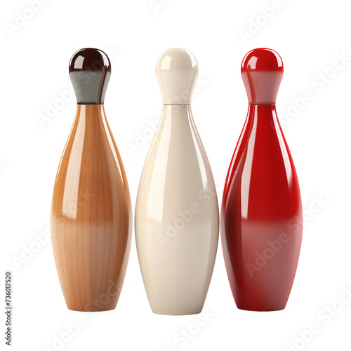 Bowling Pins on a transparent background