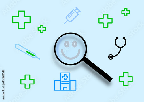 Good health health care. Health care icons, health, access to health care.