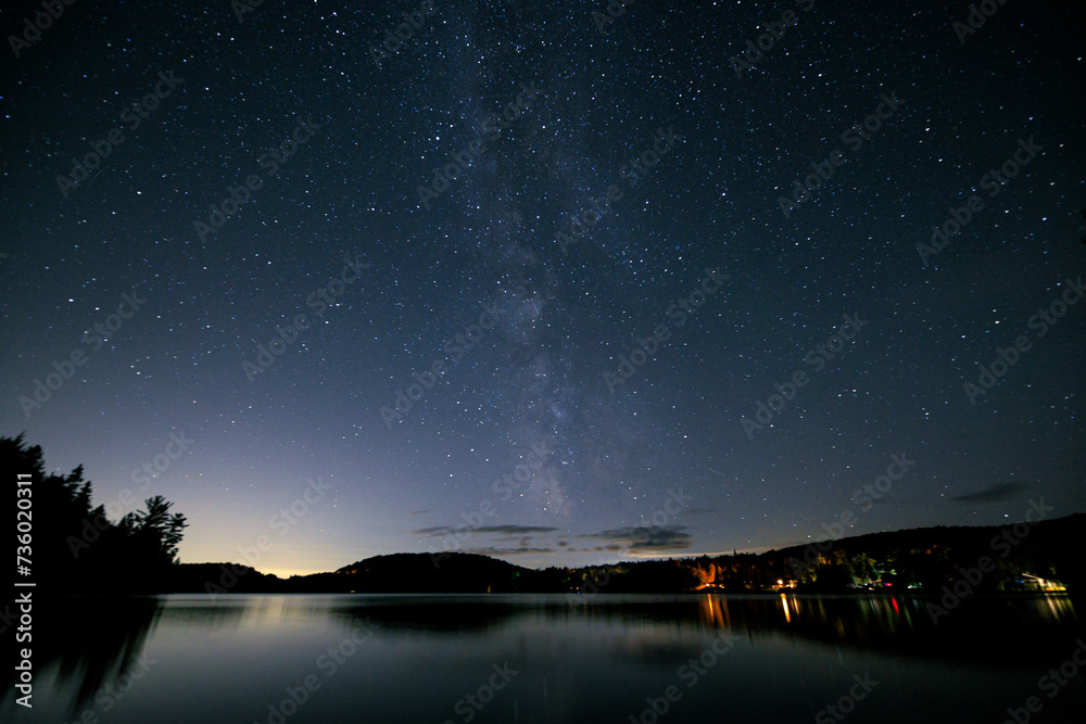 night sky over the lake