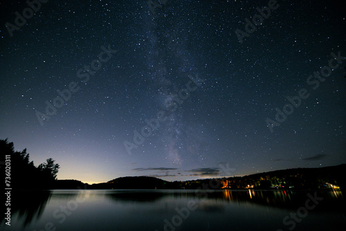 night sky over the lake