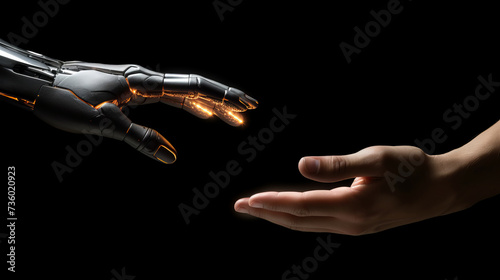 A touch of a human hand and an AI robot © ALA