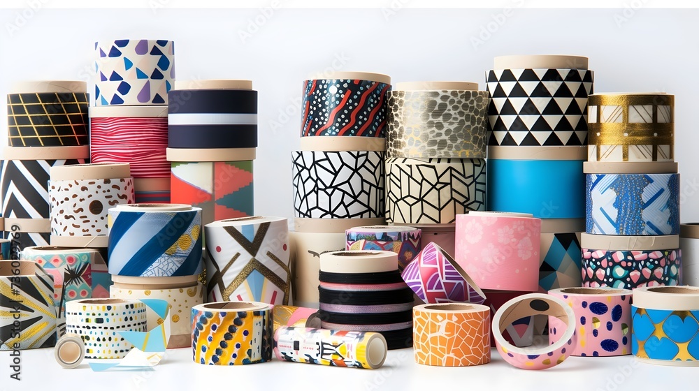 Fototapeta premium Assorted Decorative Washi Tapes Collection