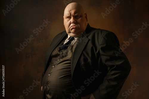 Imposing Businessman with a Stern Look