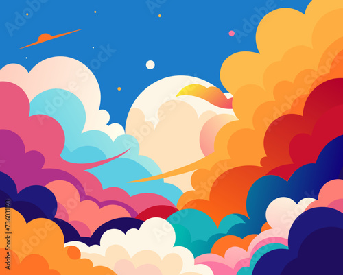 cloud cloudy sky beautiful amazing fantastic vector illustration firmament heavens