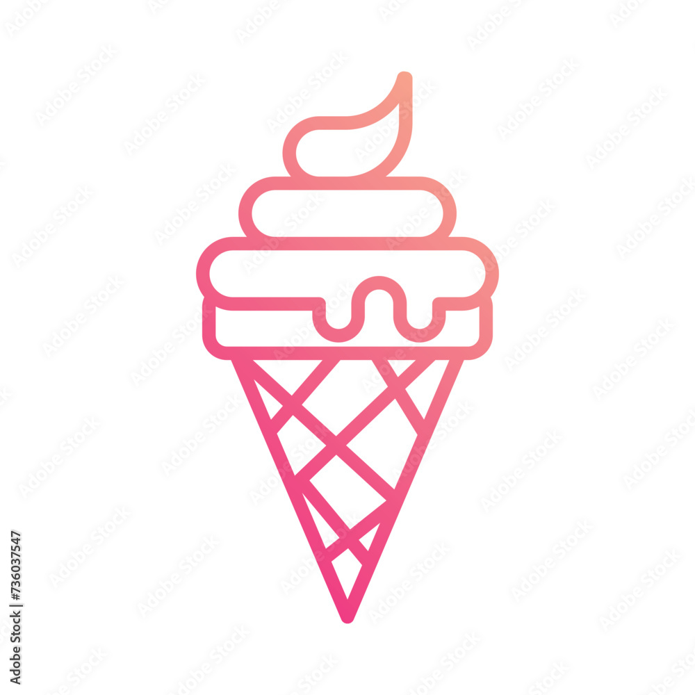 Ice Cream Icon vector. Stock illustration. Ice Cream Icon vector. Stock illustration.