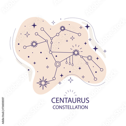 Star constellation Centaurus vector illustration