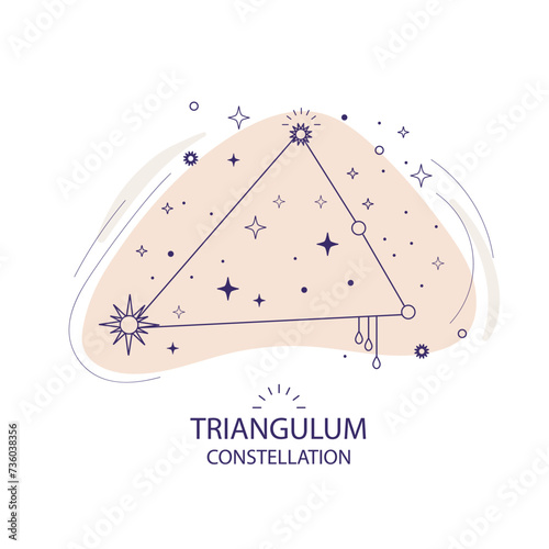 Star constellation Triangulum vector illustration