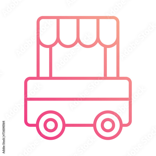 Booth Icon vector. Stock illustration.