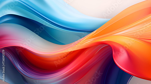 abstract background with smooth lines in orange. red and blue colors