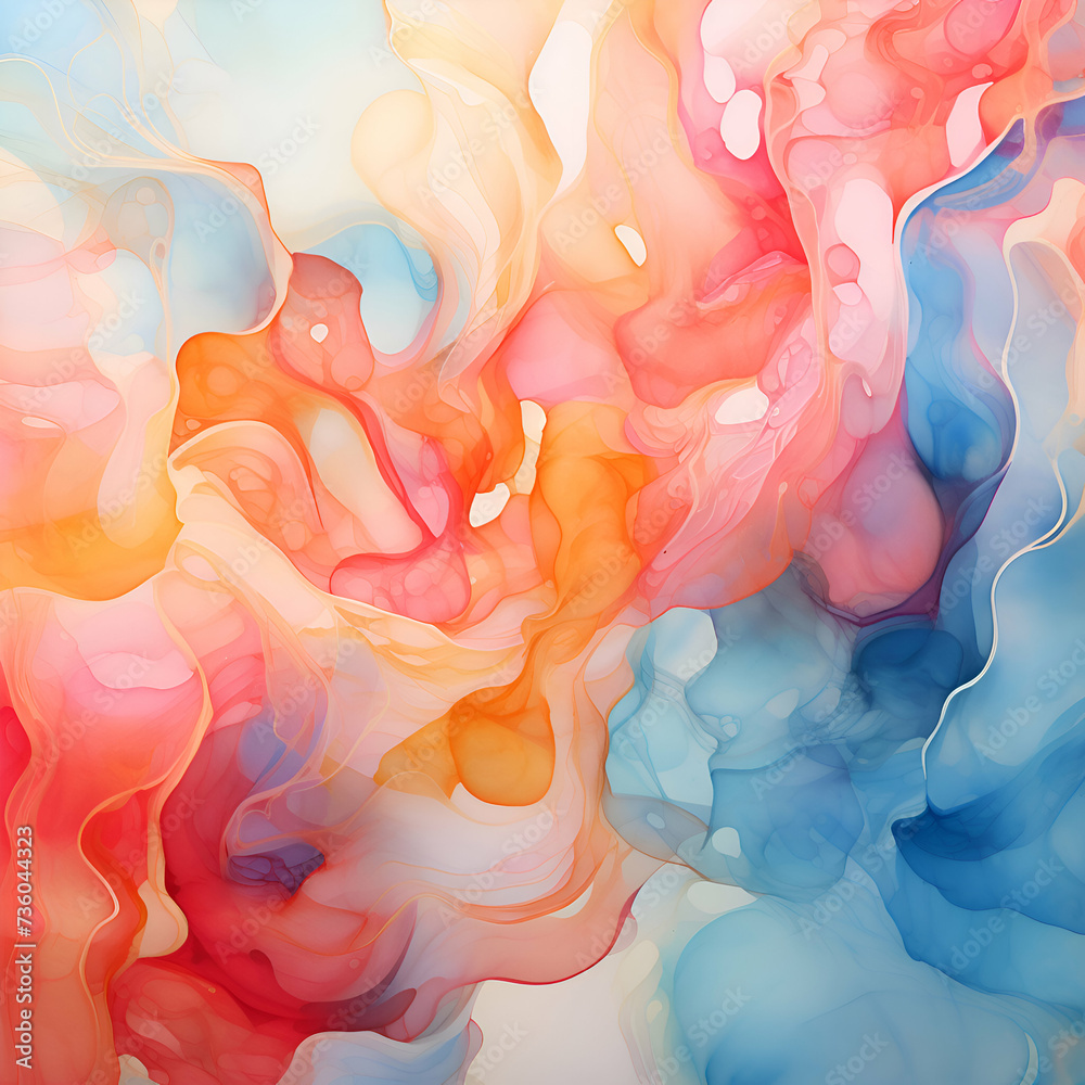 Abstract watercolor background. Colorful texture. Digital art painting.