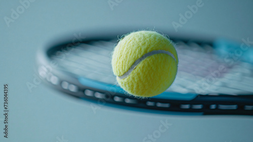 Tennis ball in play.