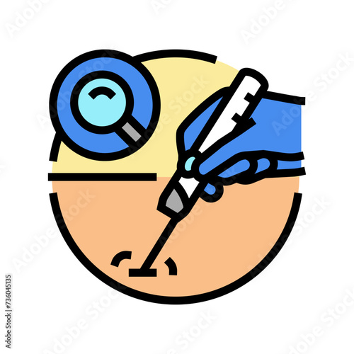 biopsy surgery doctor color icon vector. biopsy surgery doctor sign. isolated symbol illustration