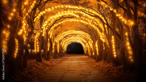 luminous arch tunnel