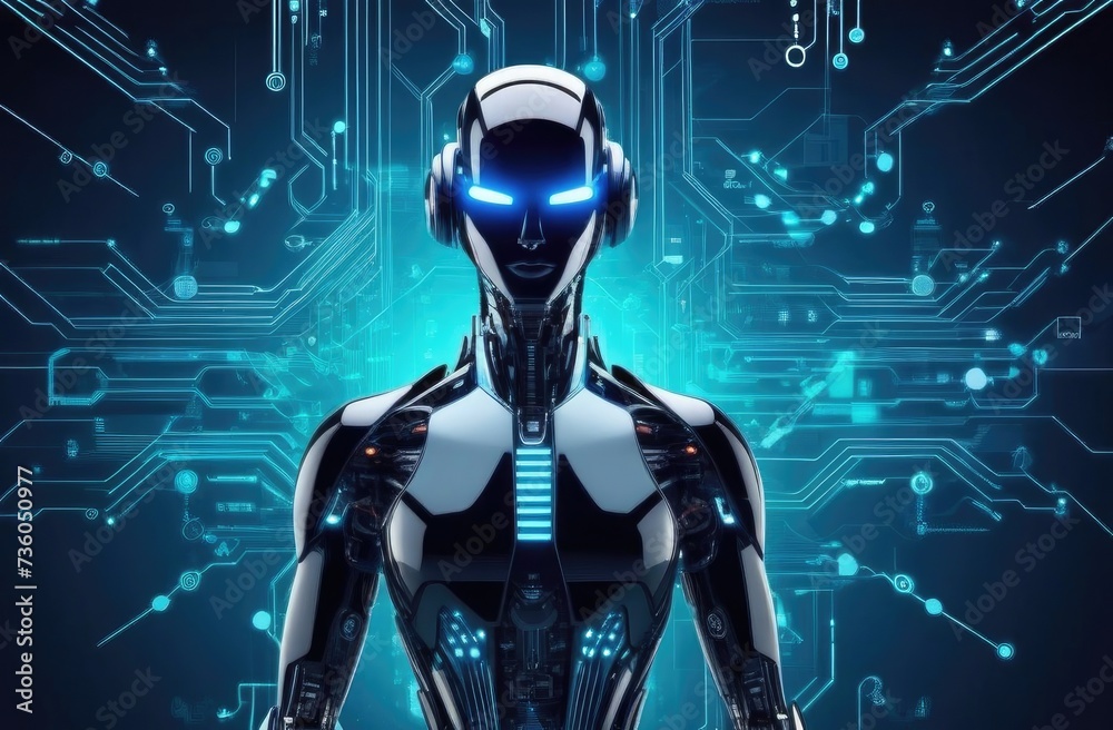 Cyborg man, male robot,High-tech futuristic man from the future. Cyborg man, male robot,High-tech futuristic man from the future.
