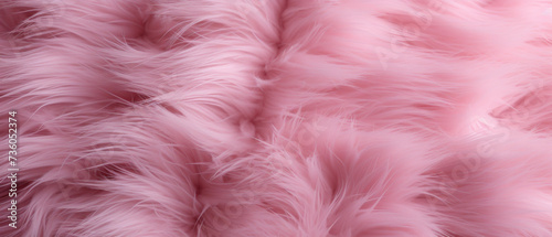 Fondo de textura con pelaje de color rosa intenso con ondas
 photo