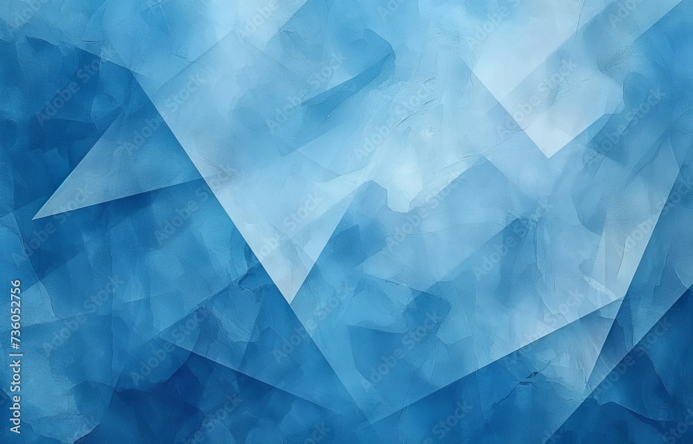 the watercolor background is blue with triangles the watercolor background is blue with triangles