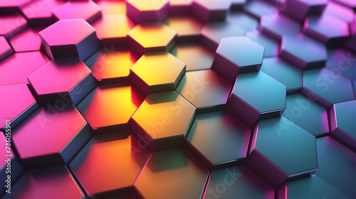 Abstract hexagon geometry background. Useful as abstract background.