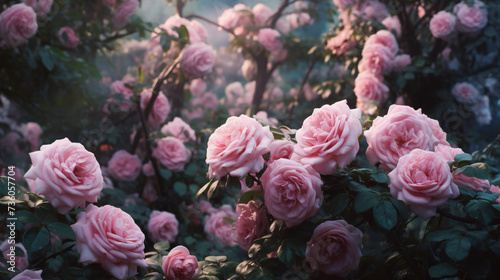 pale pink rose bush