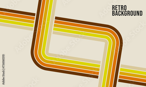 retro line in Vintage Color Backgrounds Set from 70s.