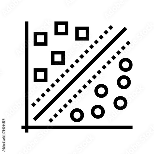support machine svm algorithm line icon vector. support machine svm algorithm sign. isolated contour symbol black illustration