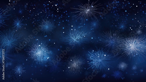 Background of fireworks in Indigo color.