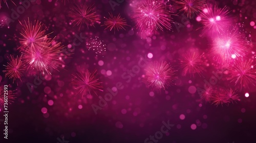 Background of fireworks in Magenta color.