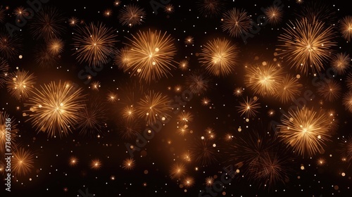 Background of fireworks in Mocha color.
