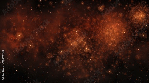 Background of fireworks in Rust color.