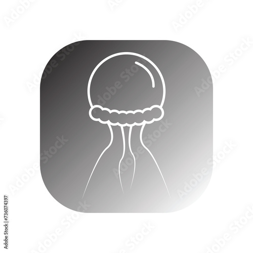 jellyfish icon vector