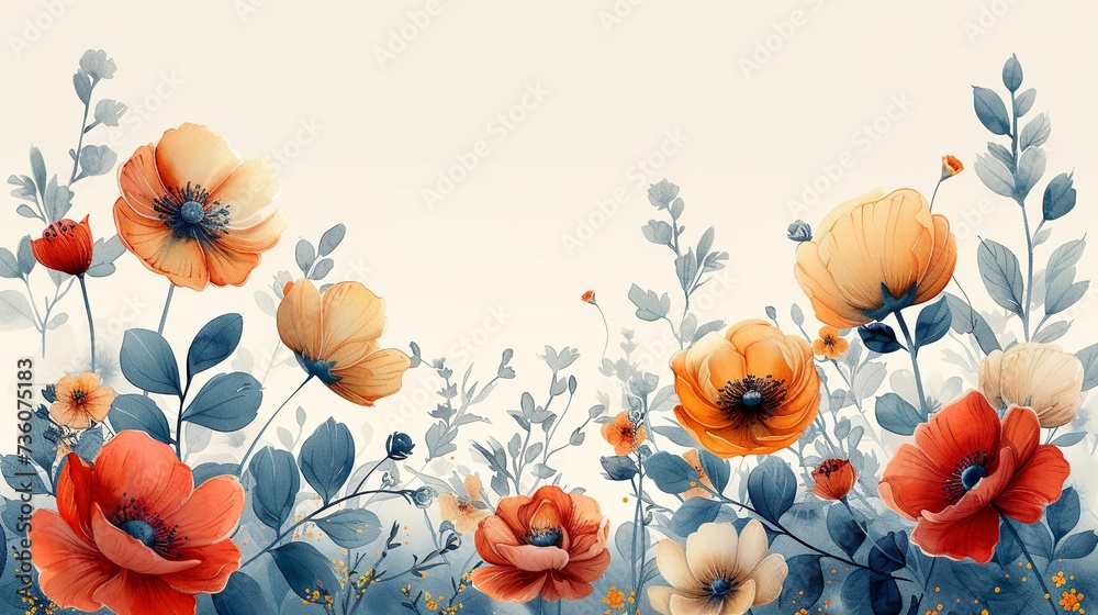 Spanish style floral border Spanish style floral border