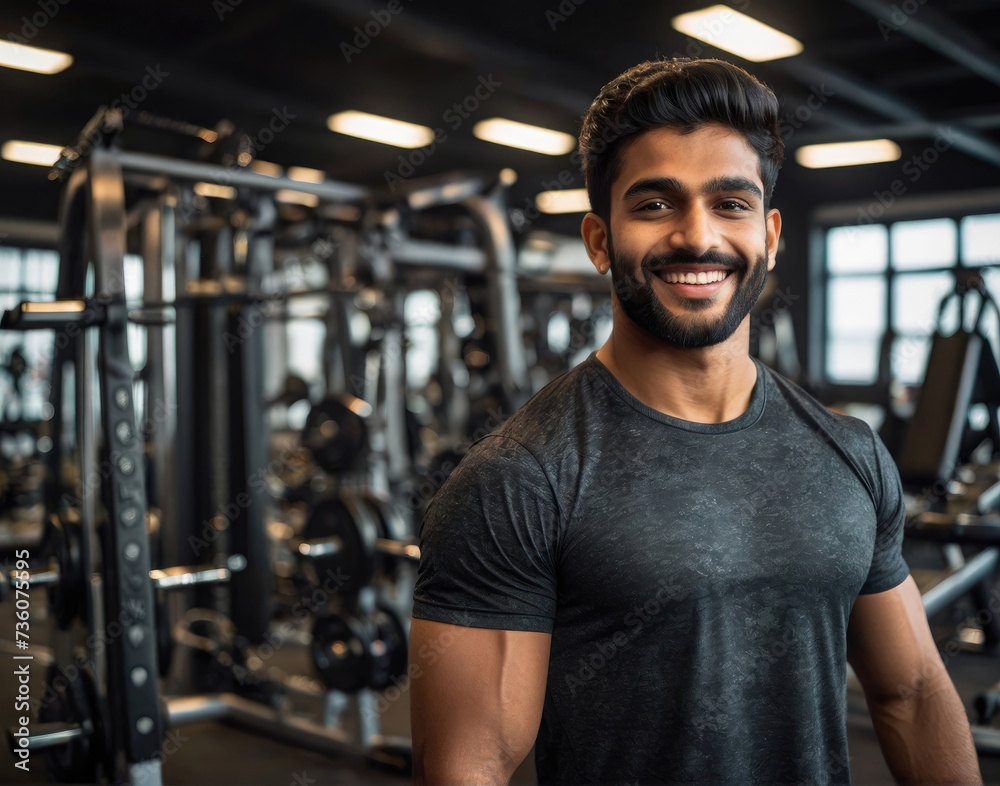 Young men in the gym