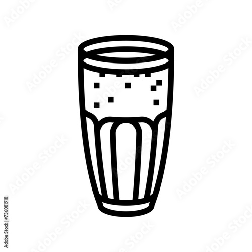 lassi drink indian cuisine line icon vector. lassi drink indian cuisine sign. isolated contour symbol black illustration