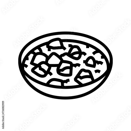 palak paneer indian cuisine line icon vector. palak paneer indian cuisine sign. isolated contour symbol black illustration