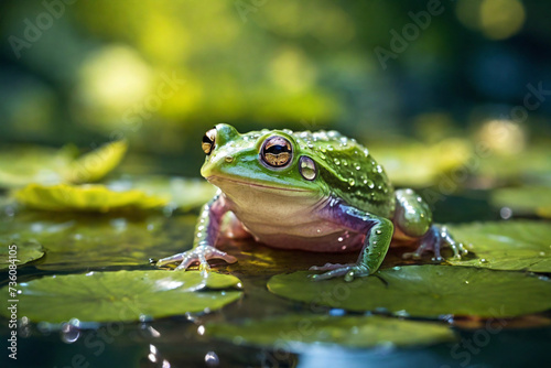 Green Frog in the Pond