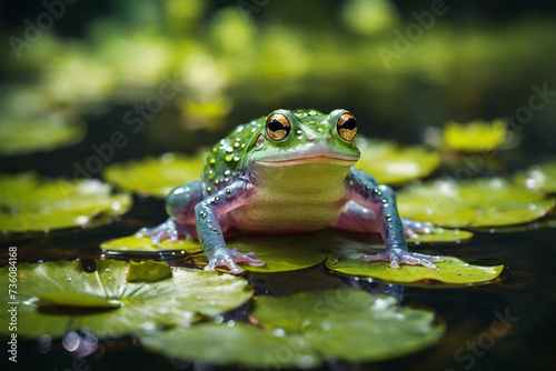 Green Frog in the Pond © DCreator64888
